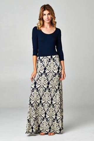 Navy Baroque Dress